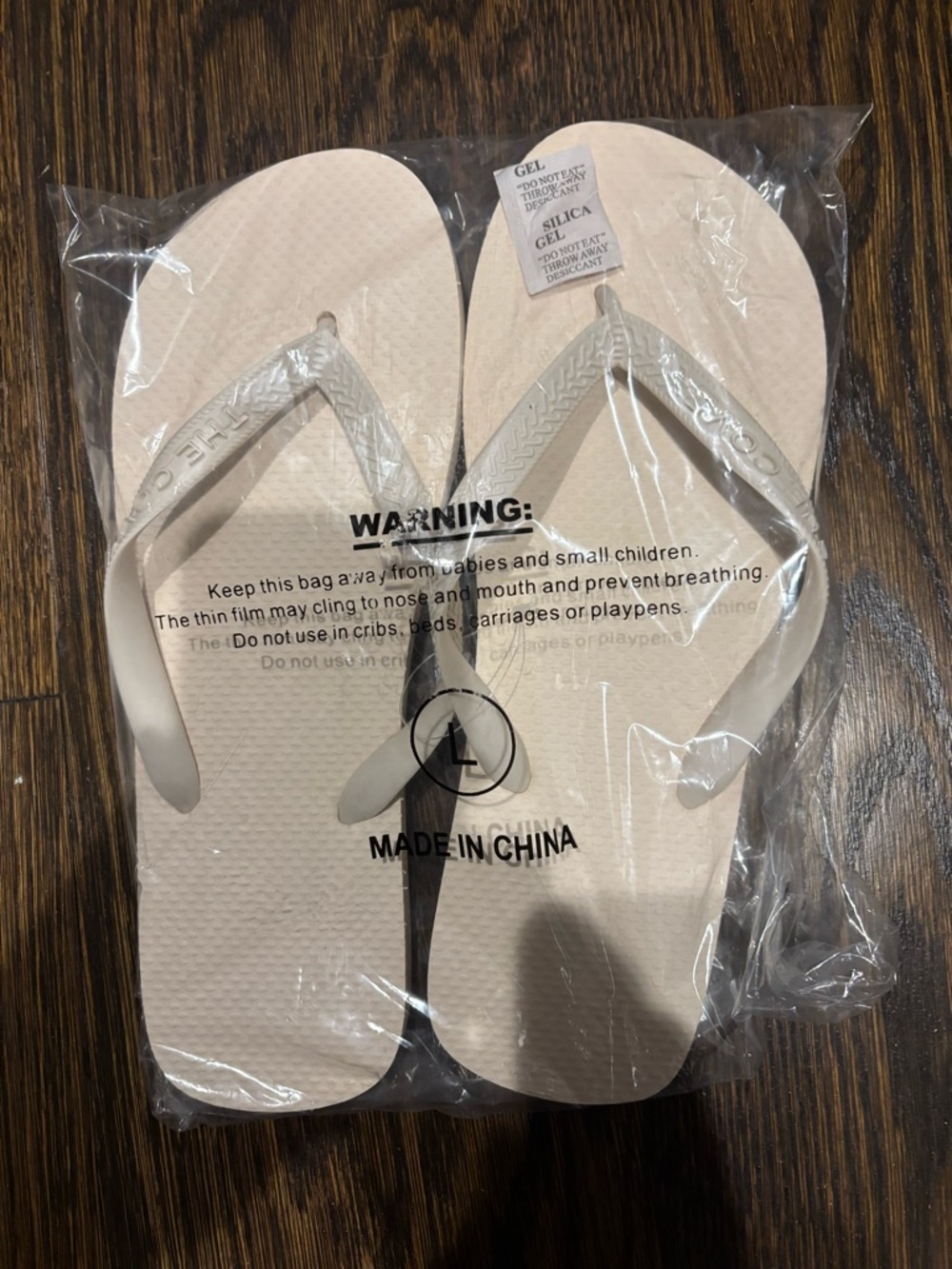 Cream Flip Flop Sandals - Classic Thong Style